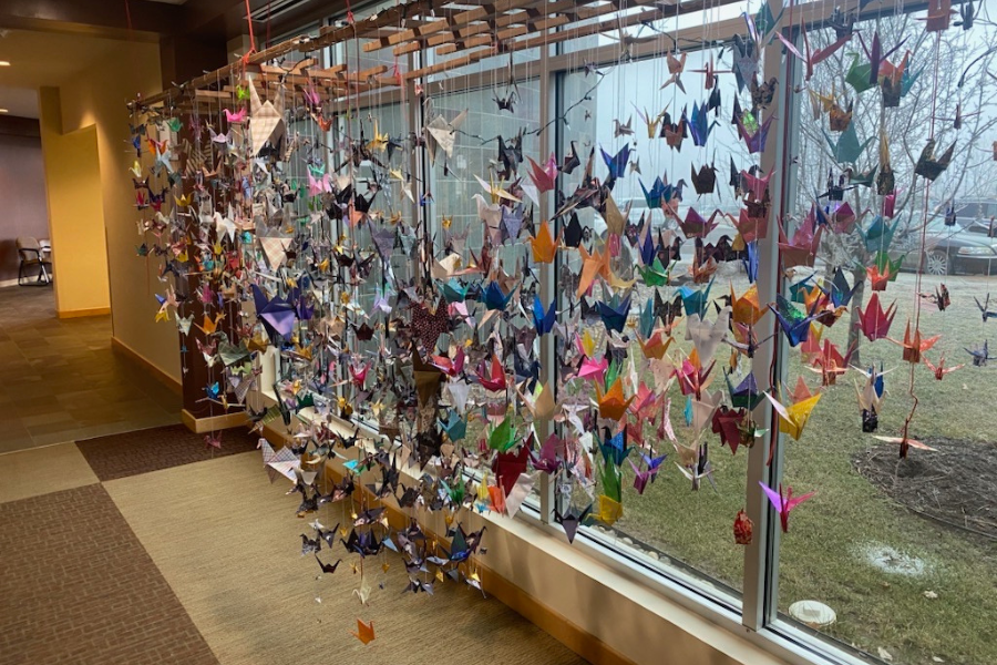 1,000 crane display symbolizes hope and healing to Logan Health patients and staff